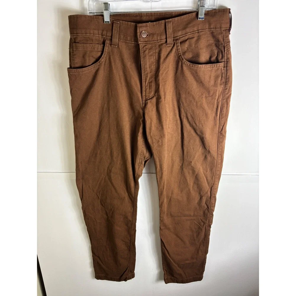 Origin USA Mens Straight Leg Canvas Work Pants Brown 34x30 Made in America jocko
